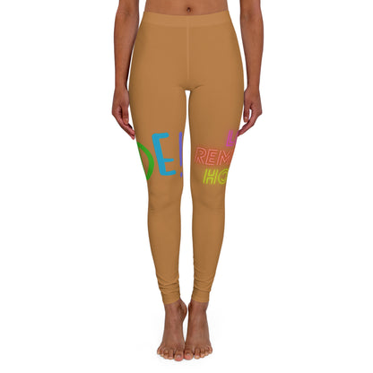 Women's Spandex Leggings: LGBTQ Pride Lite Brown