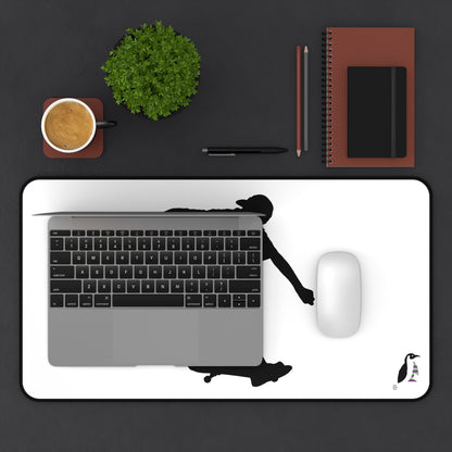 Desk Mat: Skateboarding White