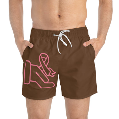 Swim Trunks: Fight Cancer Brown