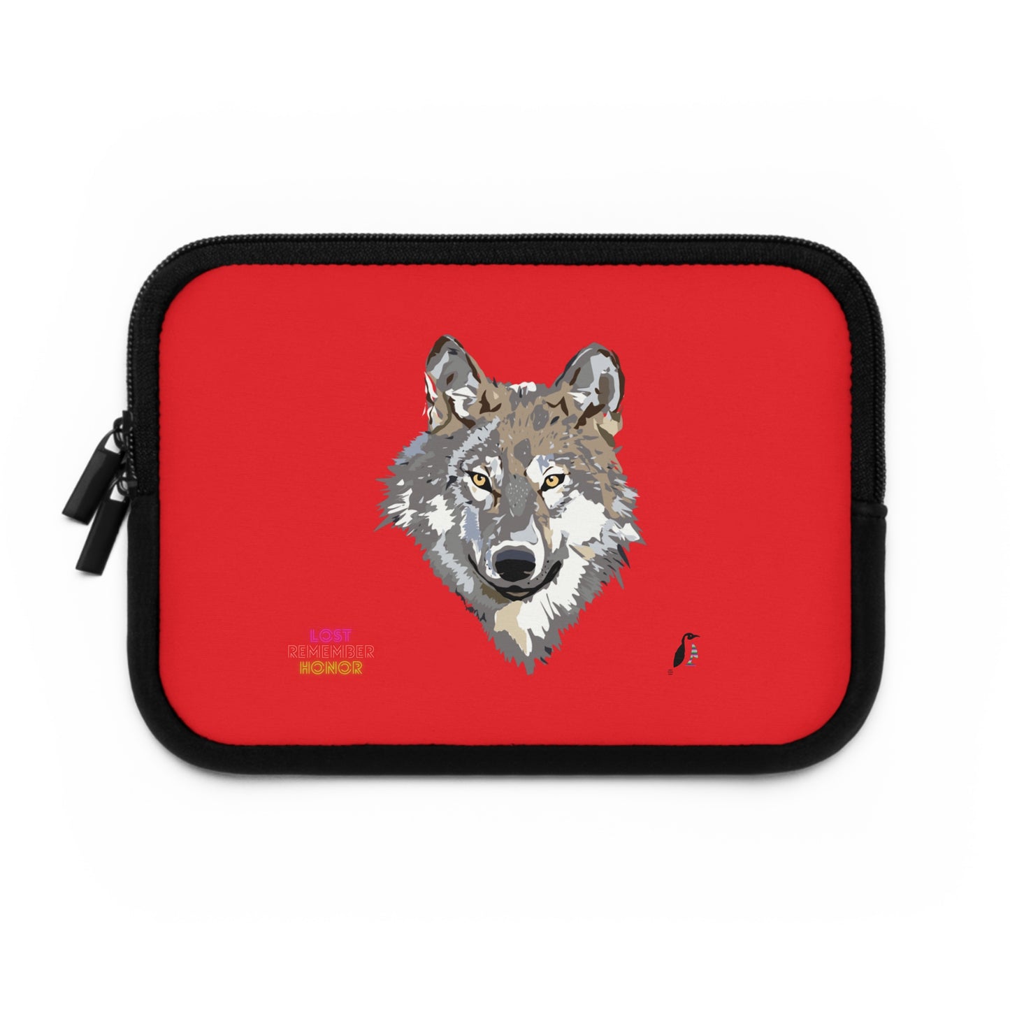 Laptop Sleeve: Wolves Red