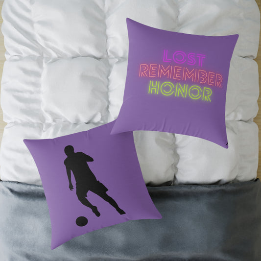 Spun Polyester Pillow: Soccer Lite Purple