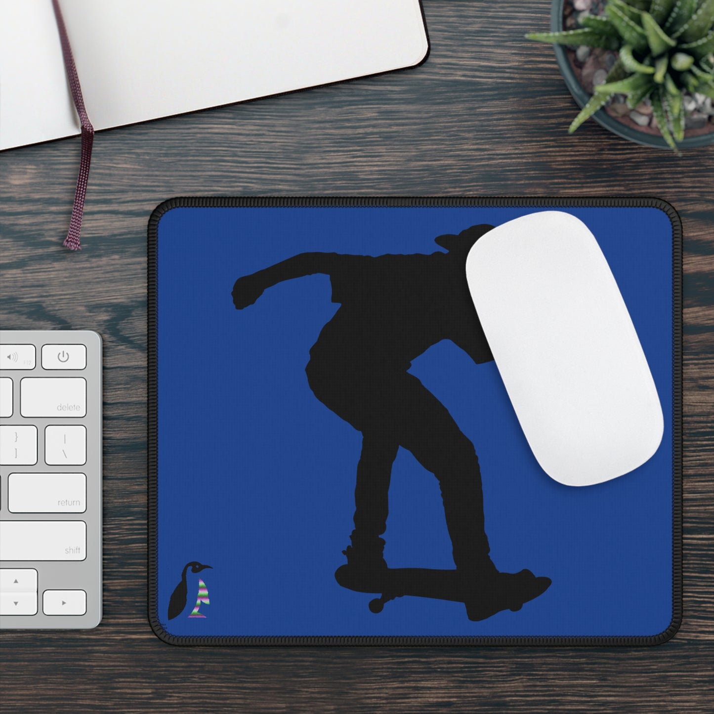 Gaming Mouse Pad: Skateboarding Dark Blue