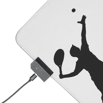 LED Gaming Mouse Pad: Tennis White