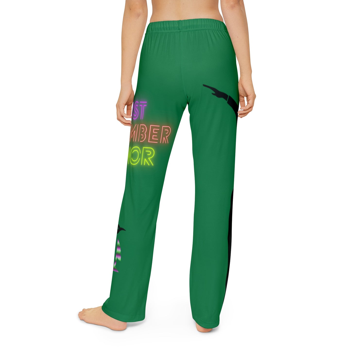 Kids Pajama Pants: Dance Dark Green