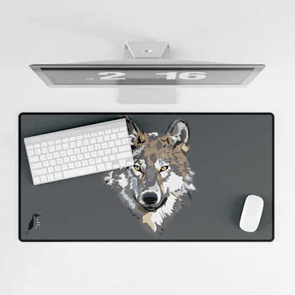 Desk Mats: Wolves Dark Grey