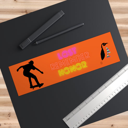 Bumper Stickers: Skateboarding Orange