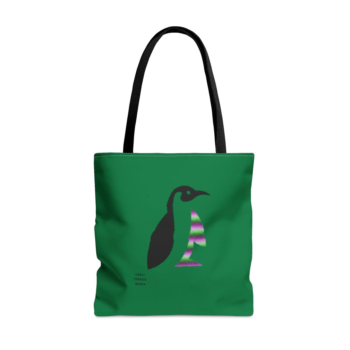 Tote Bag: Crazy Penguin World Logo Dark Green