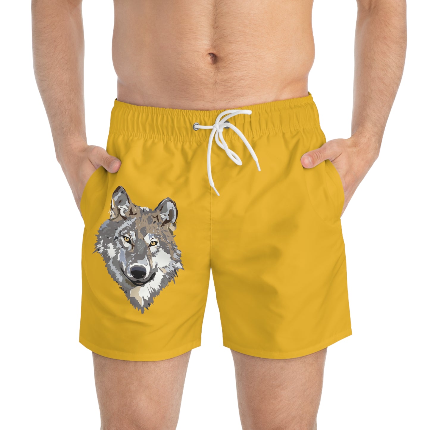 Swim Trunks: Wolves Yellow