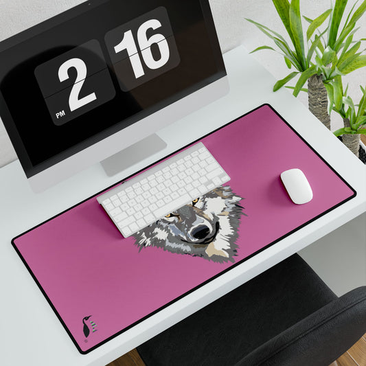 Desk Mats: Wolves Lite Pink