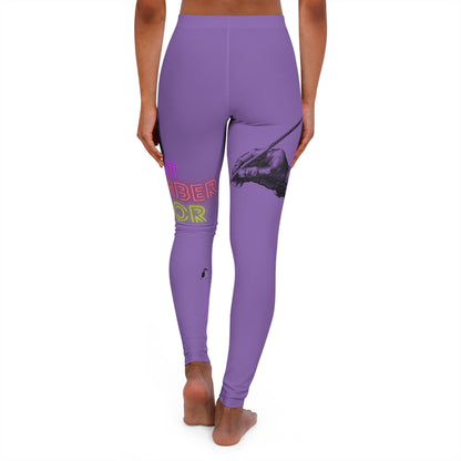 Women's Spandex Leggings: Writing Lite Purple