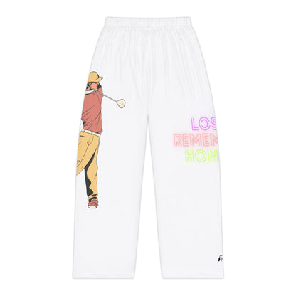 Pambabaeng Pajama Pantalon: Golf White