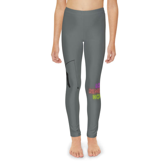 Youth Full-Length Leggings: Fishing Dark Grey