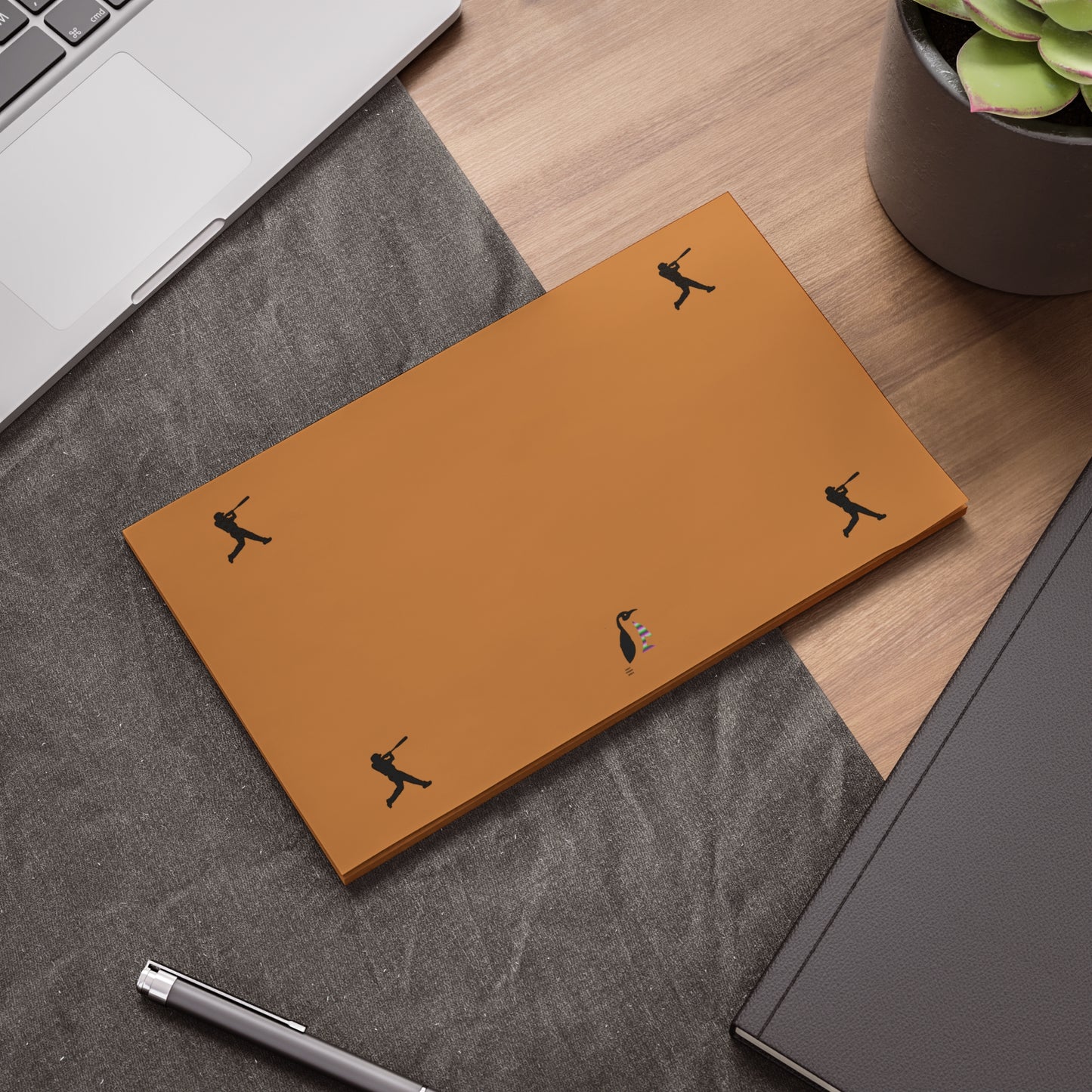 Post-it® Note Pads: Baseball Lite Brown