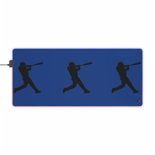 LED Gaming Mouse Pad: Baseball Dark Blue