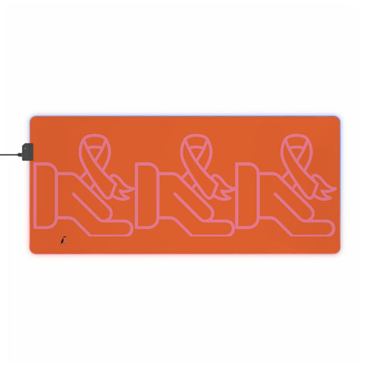 LED Gaming Mouse Pad: Fight Cancer Orange