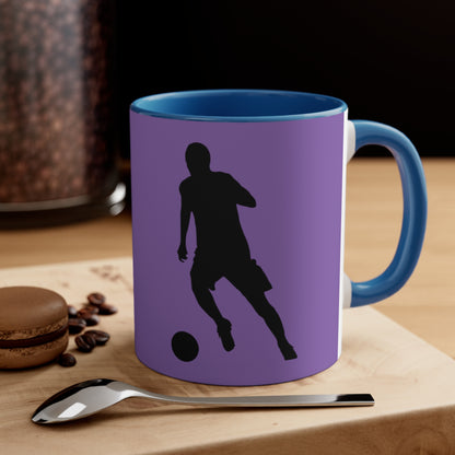 Accent Coffee Mug, 11oz: Soccer Lite Purple