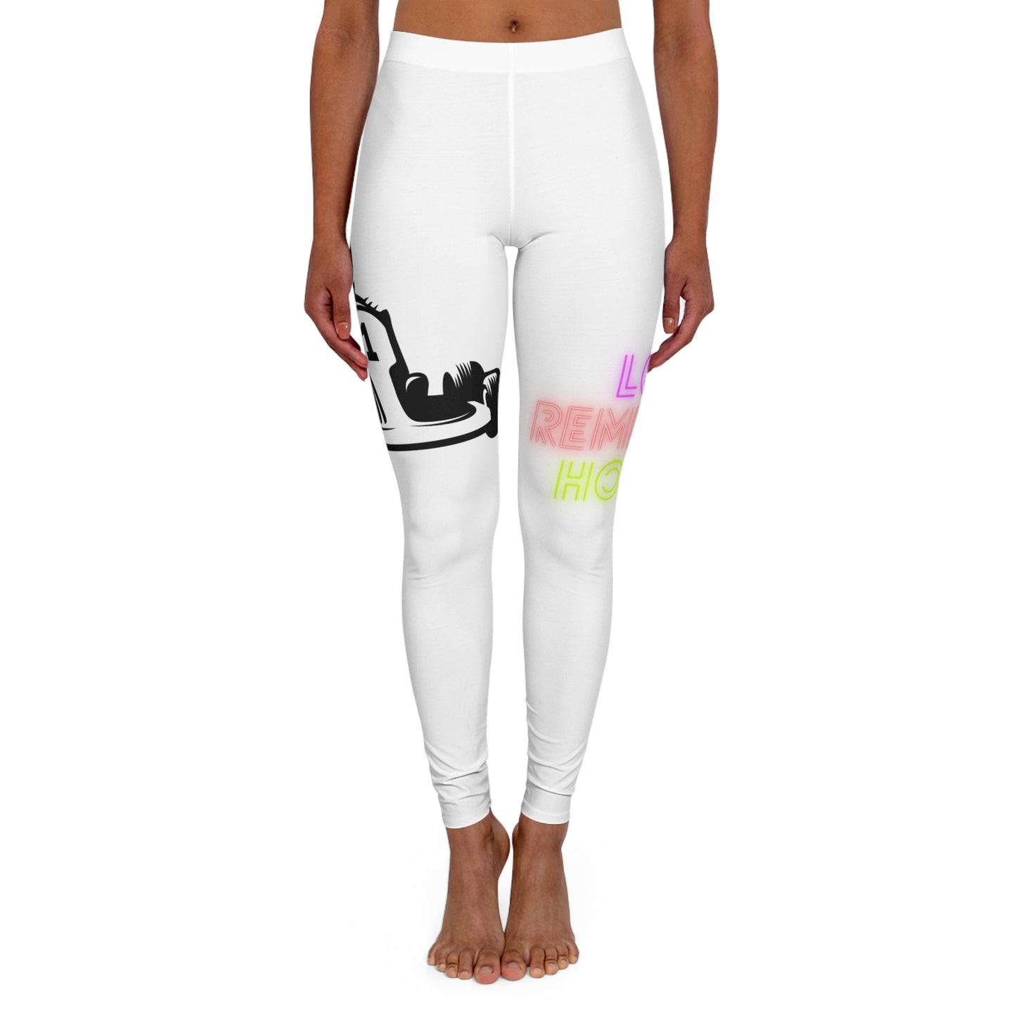 Women's Spandex Leggings: Racing White