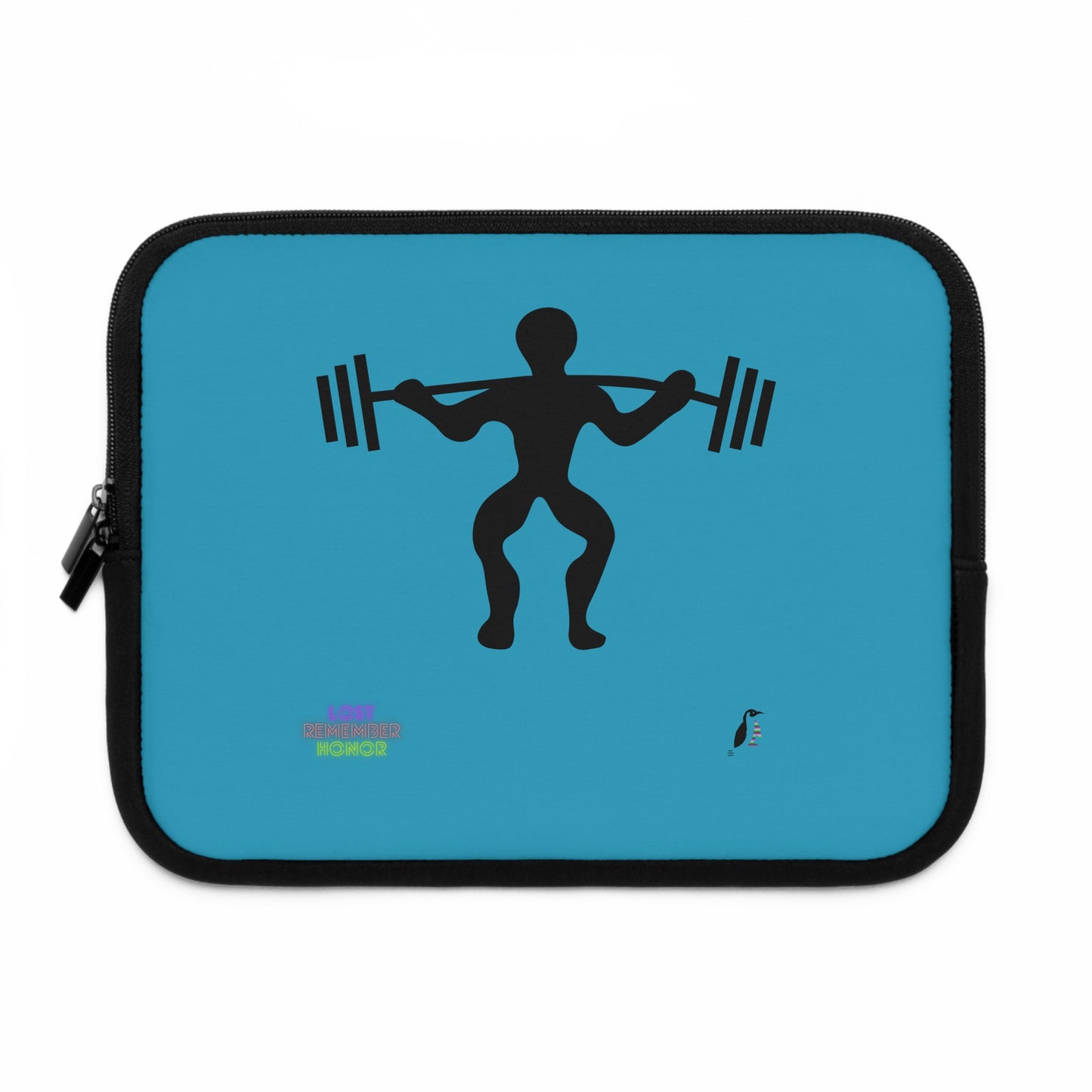 Laptop Sleeve: Weightlifting Turquoise