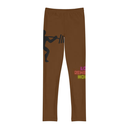 Youth Full-Length Leggings: Weightlifting Brown