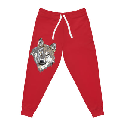 Athletic Joggers: Wolves Dark Red