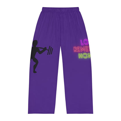 Men's Pajama Pants: Weightlifting Purple