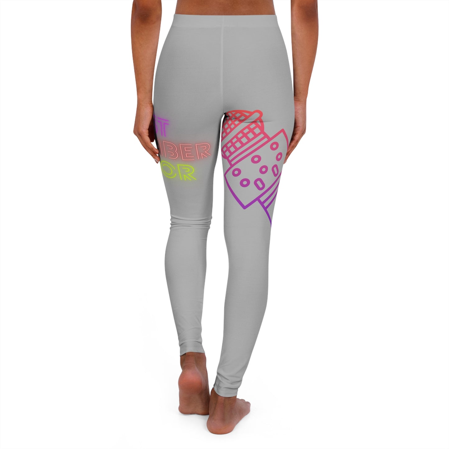 Women's Spandex Leggings: Music Lite Grey