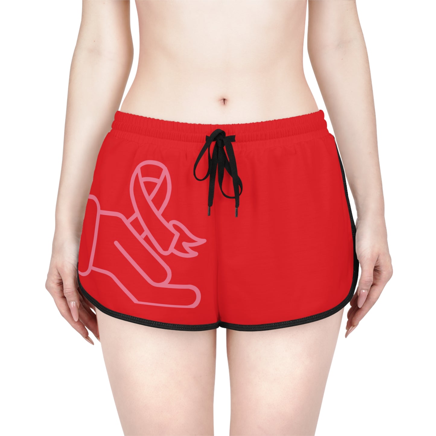 Women's Relaxed Shorts: Fight Cancer Red