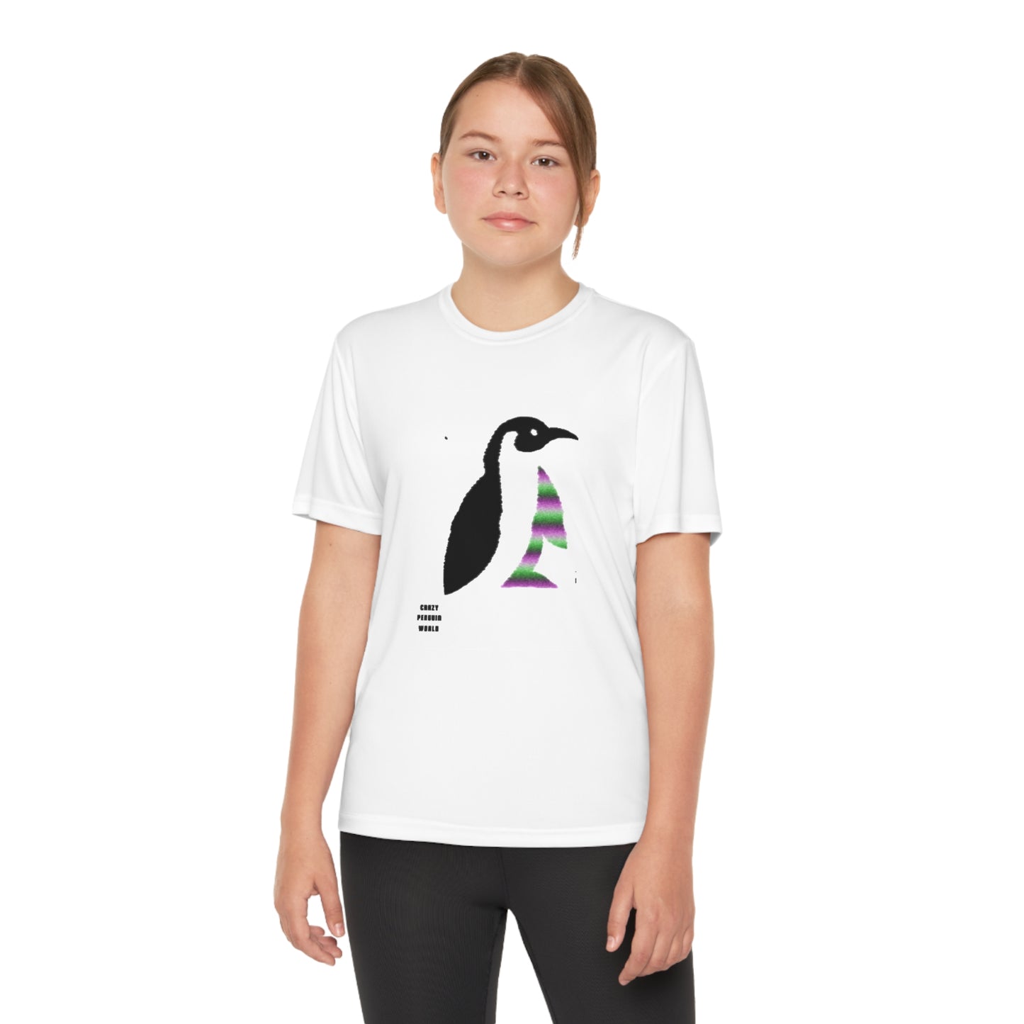 Youth Competitor Tee #1 : Crazy Penguin World Logo 