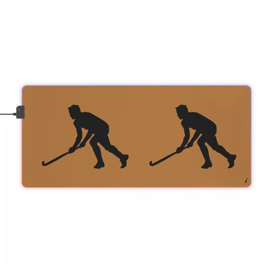 LED Gaming Mouse Pad: Hockey Lite Brown