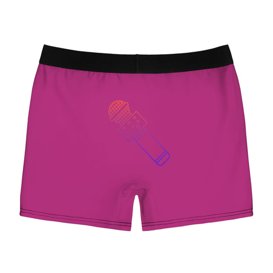 Men's Boxer Briefs: Music Pink