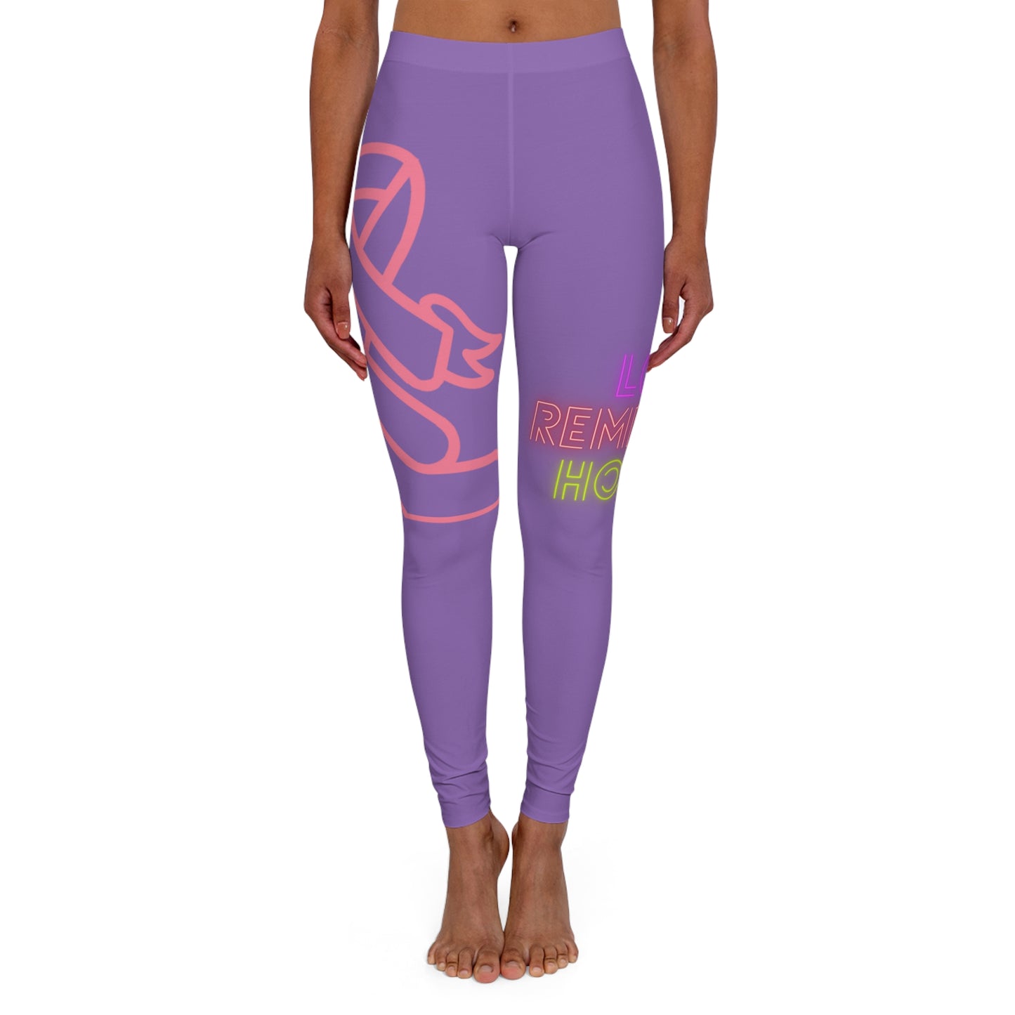 Women's Spandex Leggings: Fight Cancer Lite Purple