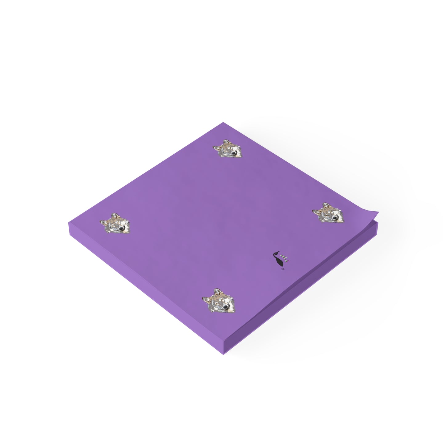 Post-it® Note Pads: Wolves Lite Purple