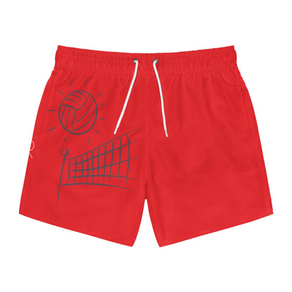 Swim Trunks: Volleyball Red