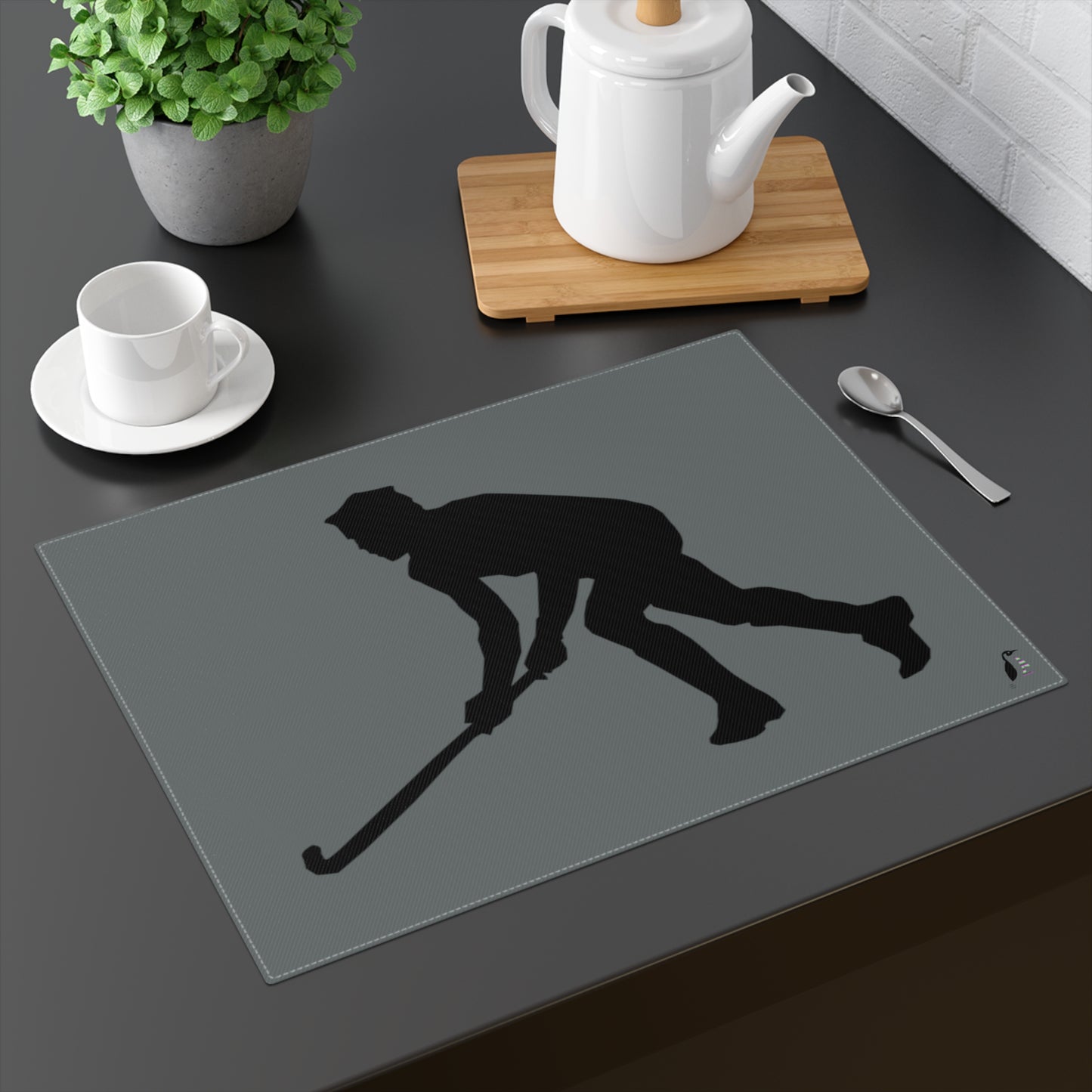 Placemat, 1pc: Hockey Dark Grey