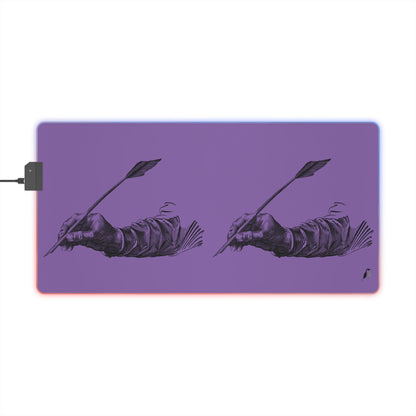 LED Gaming Mouse Pad: Writing Lite Purple