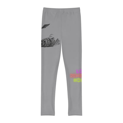 Youth Full-Length Leggings: Writing Grey