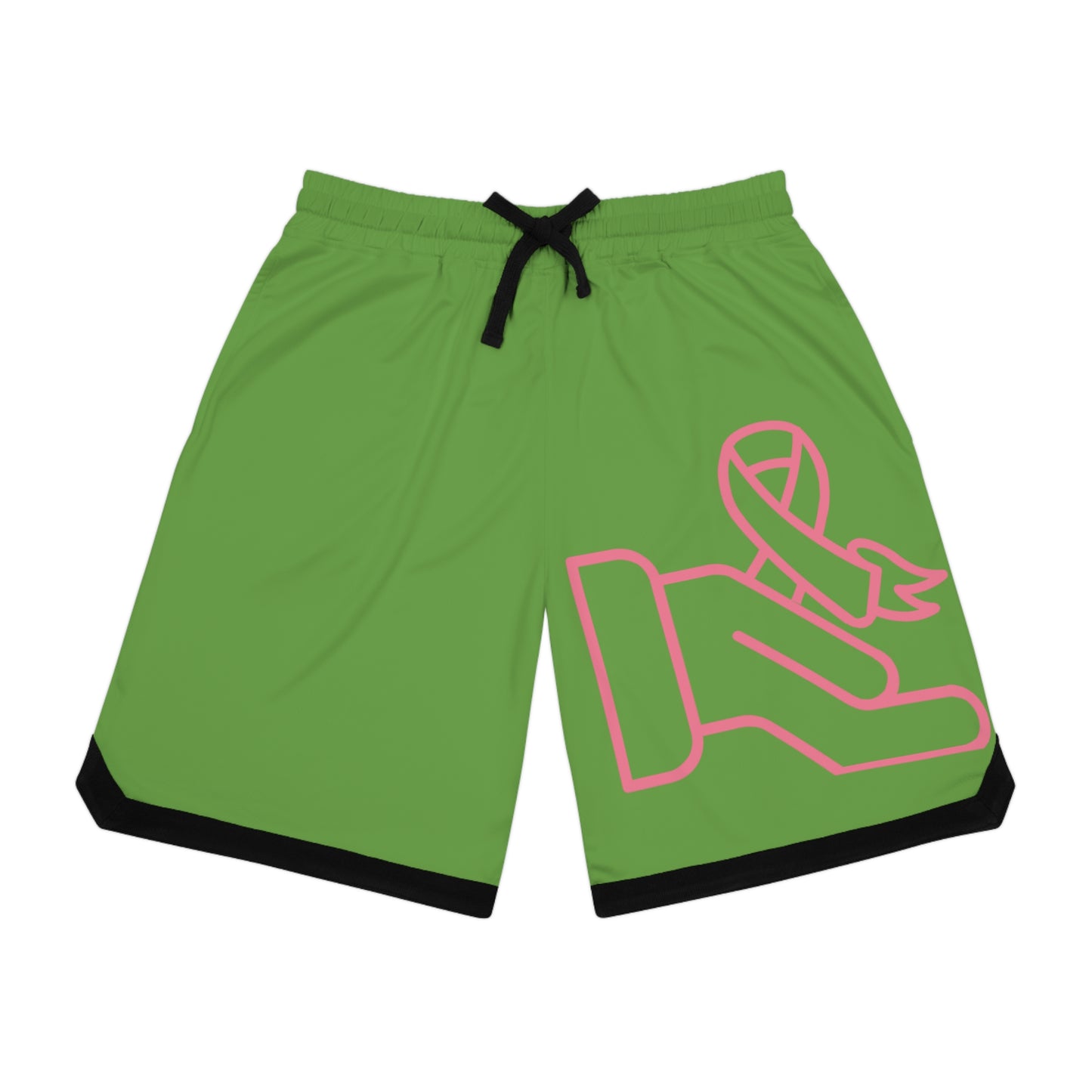 Basketball Rib Shorts: Fight Cancer Green