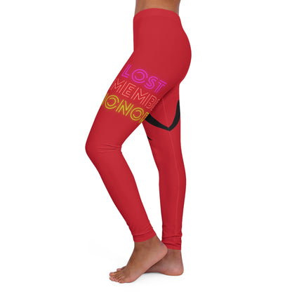 Women's Spandex Leggings: Wrestling Dark Red