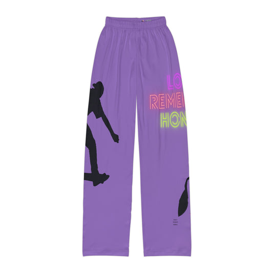 Kids Pajama Pants: Skateboarding Lite Purple