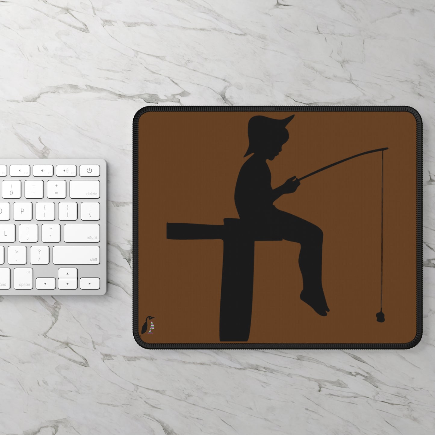 Gaming Mouse Pad: Fishing Brown