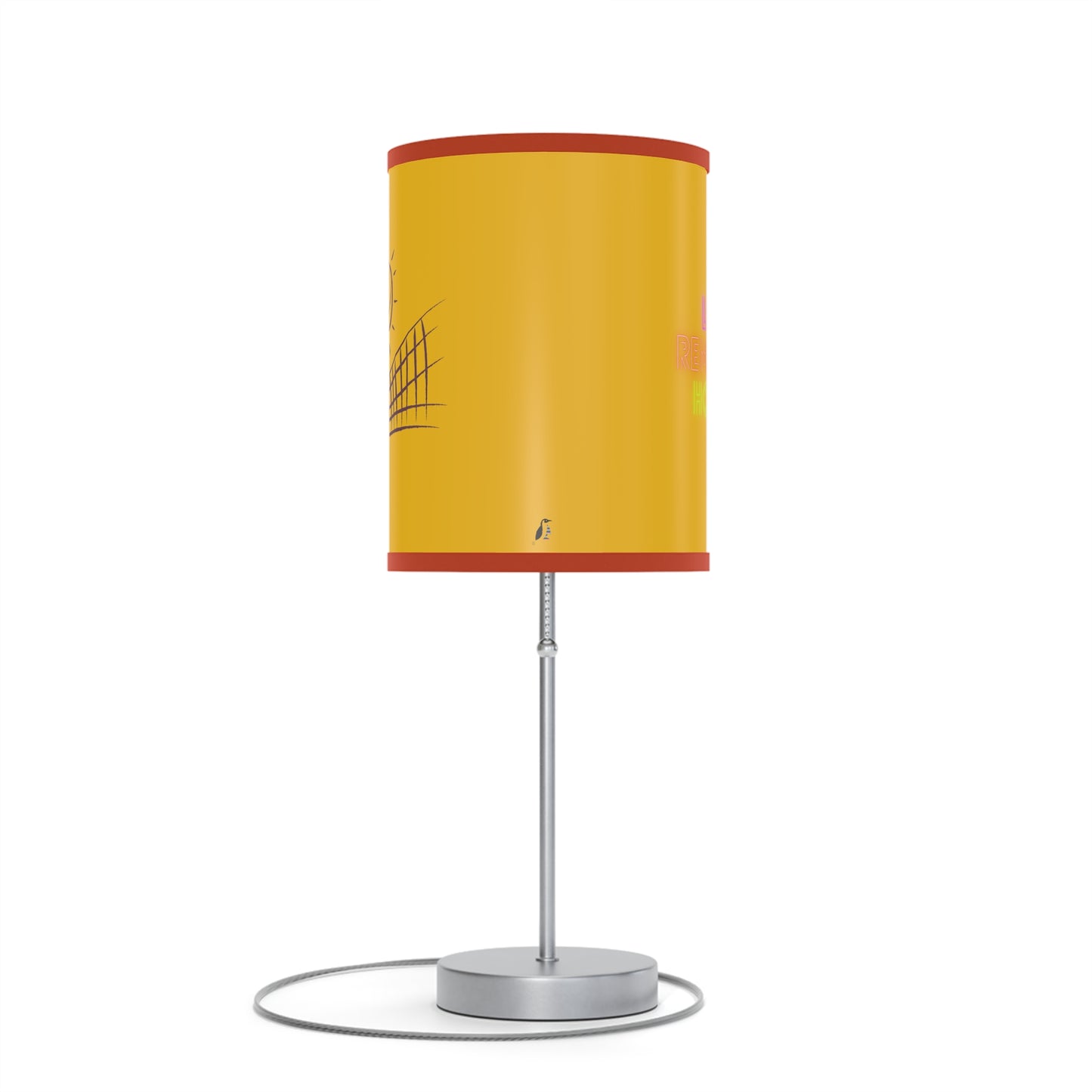 Lamp on a Stand, US|CA plug: Volleyball Yellow