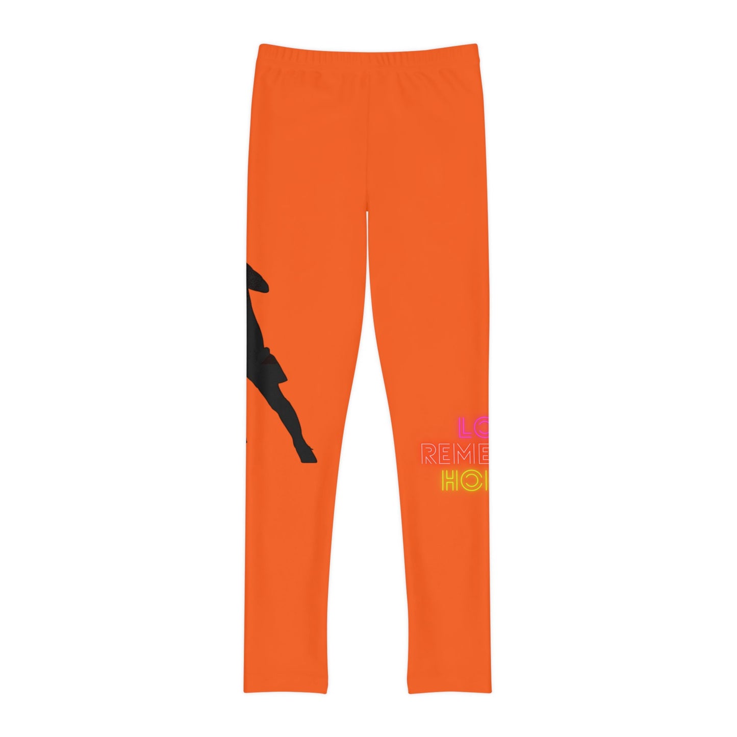 Youth Full-Length Leggings: Soccer Orange