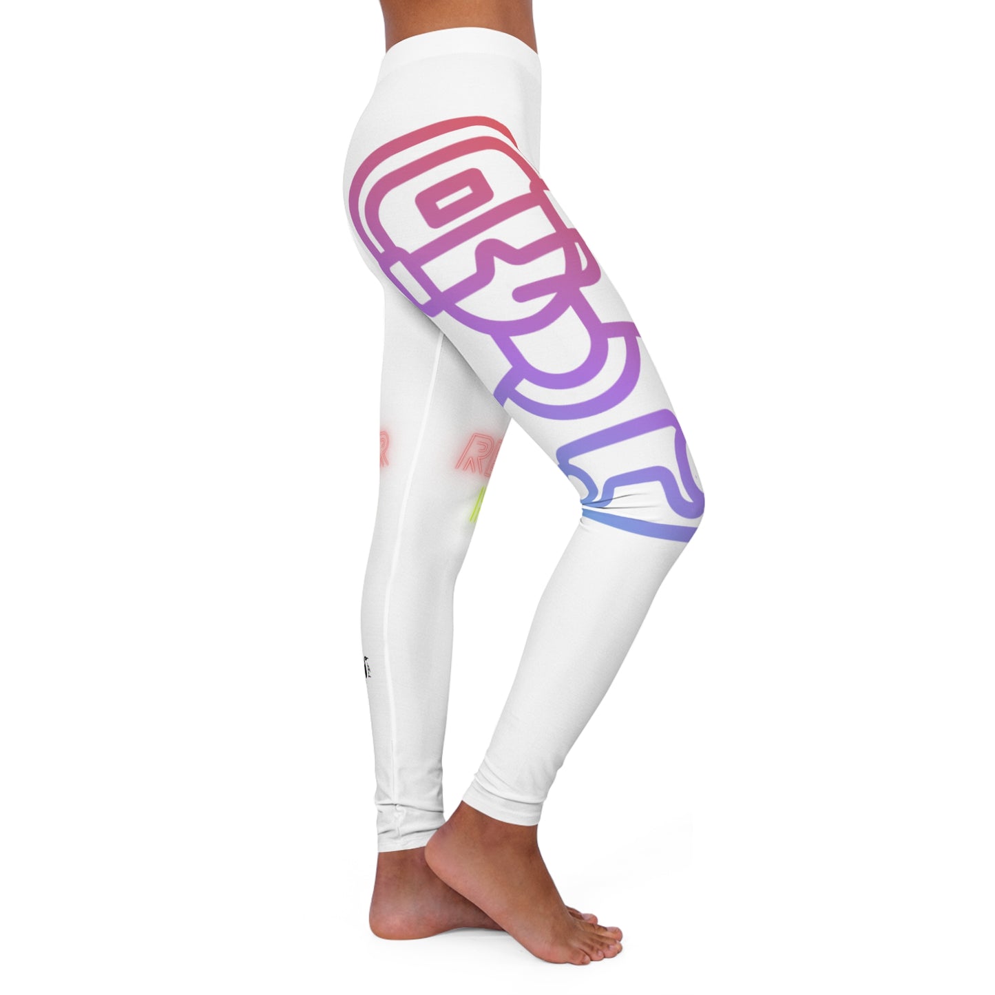 Women's Spandex Leggings: Gaming White