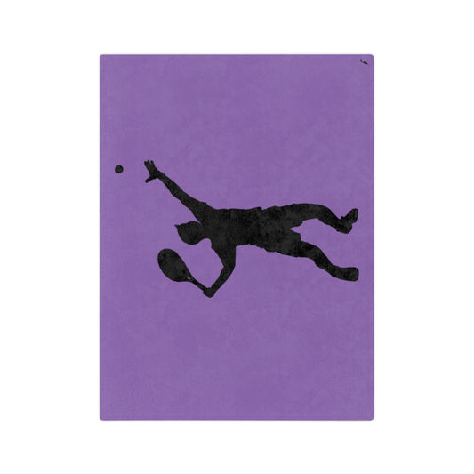Velveteen Minky Blanket: Tennis Lite Purple