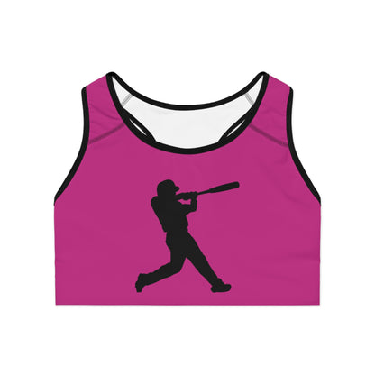 Sports Bra: Baseball Pink