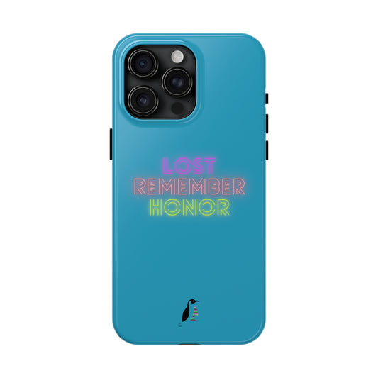 Tough Phone Cases (for iPhones): Lost Remember Honor Turquoise