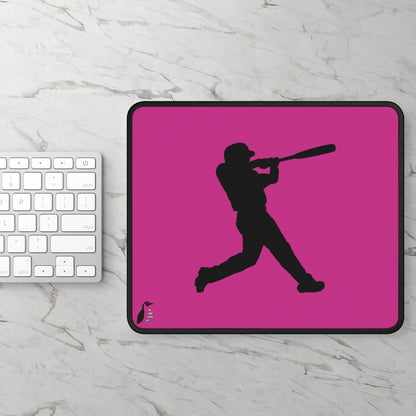 Gaming Mouse Pad: Baseball Pink