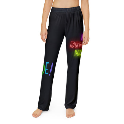 Kids Pajama Pants: LGBTQ Pride Black