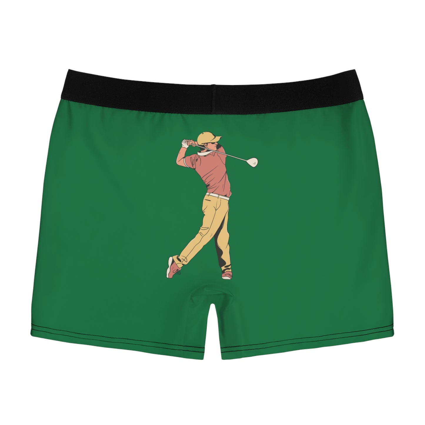 Men's Boxer Briefs: Golf Dark Green