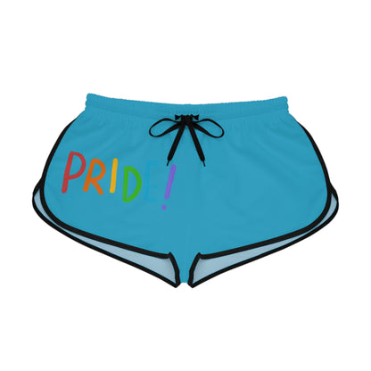 Women's Relaxed Shorts: LGBTQ Pride Turquoise